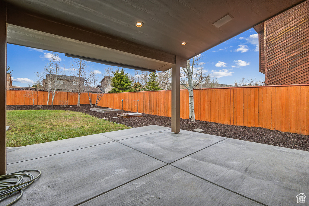 View of patio / terrace featuring a fenced backyard