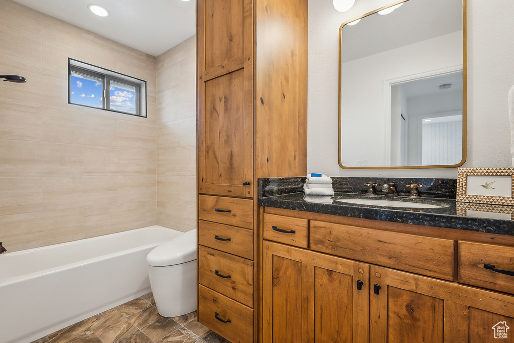 Bathroom featuring toilet and vanity