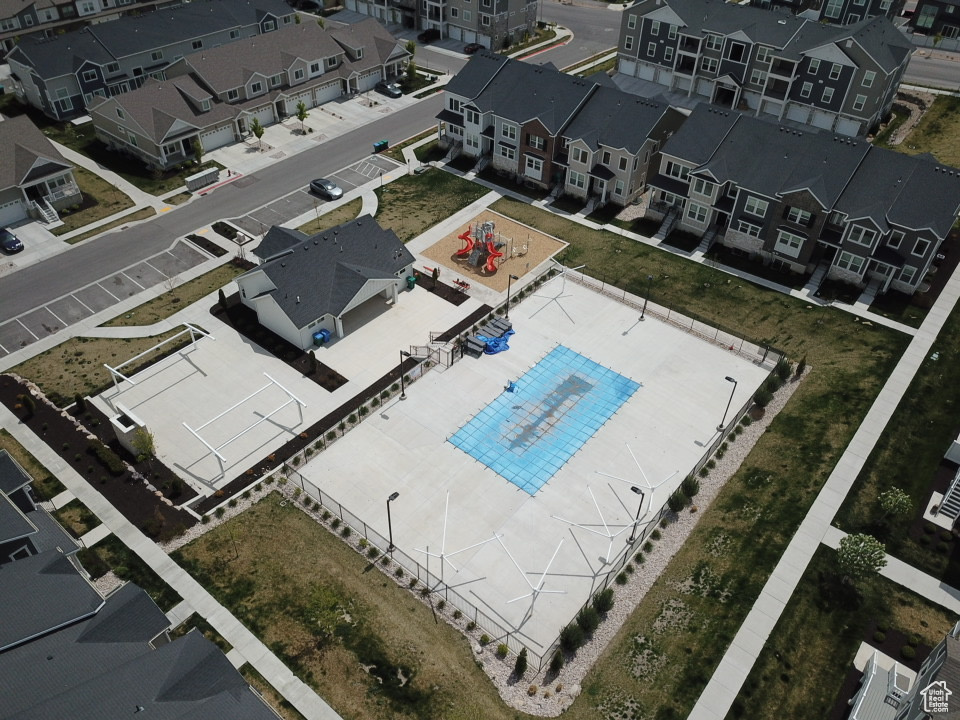 Drone / aerial view featuring a residential view