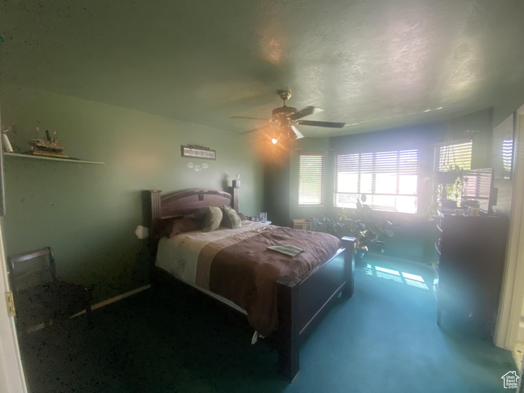 Bedroom with ceiling fan
