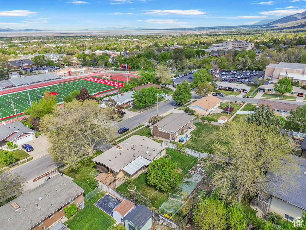 Birds eye view of property