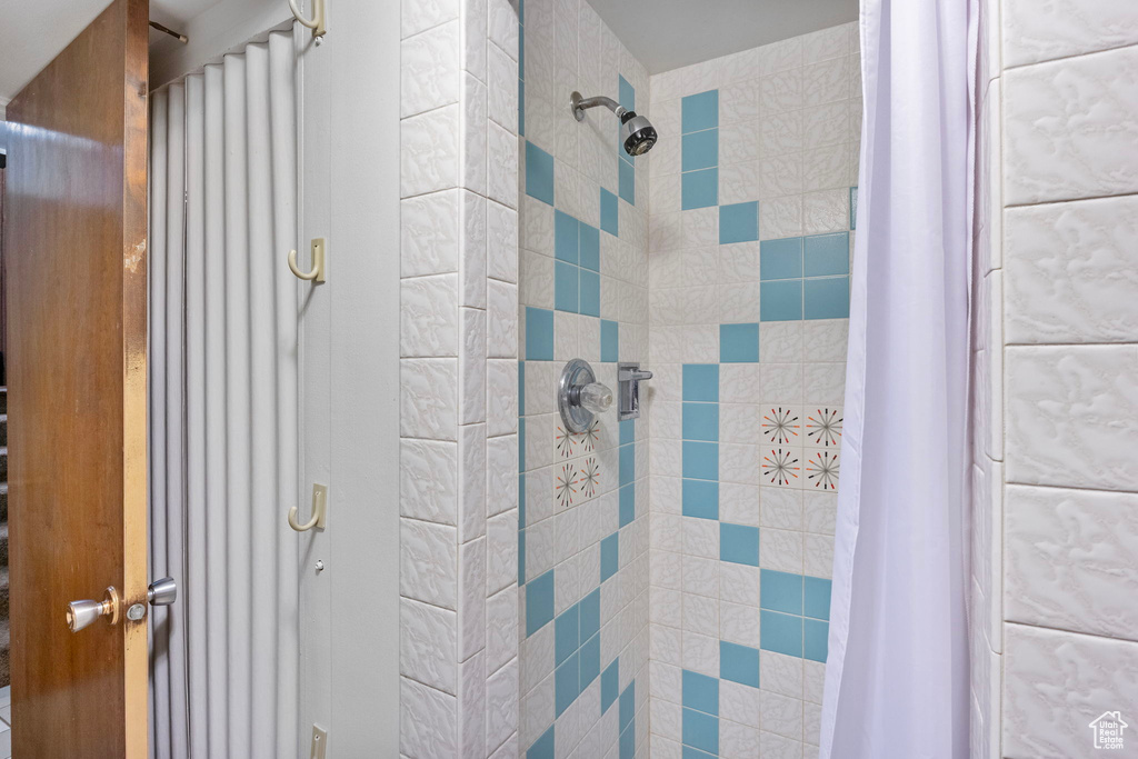 Bathroom featuring a stall shower