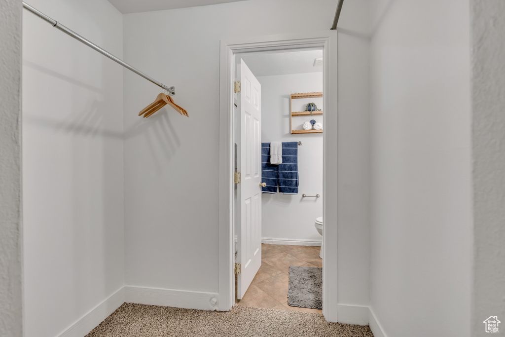 View of walk in closet