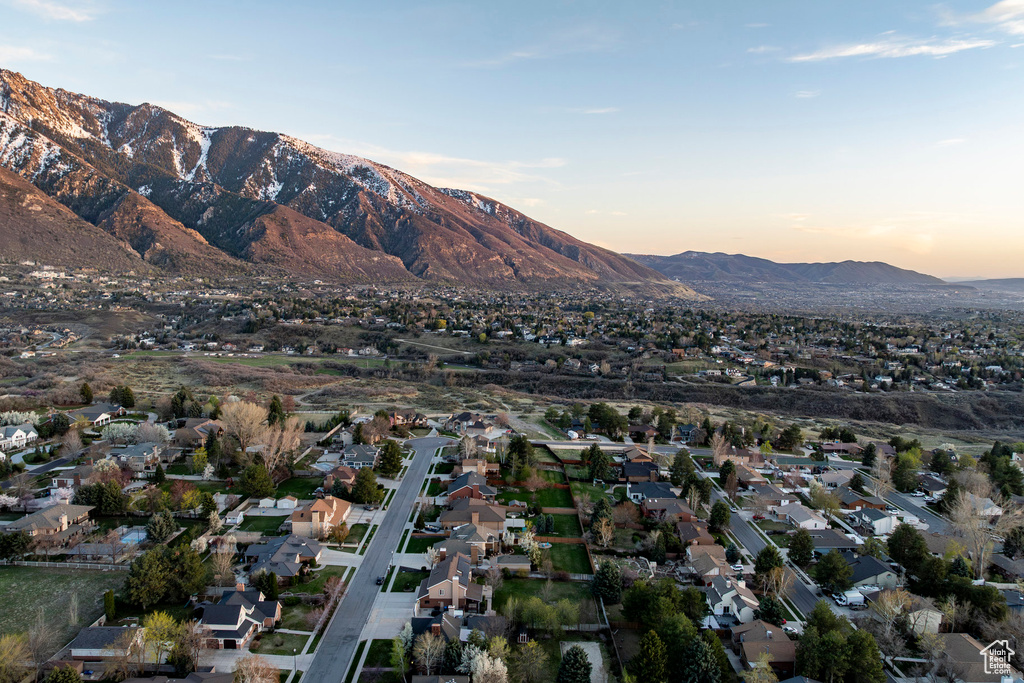 View of mountain feature with a residential view