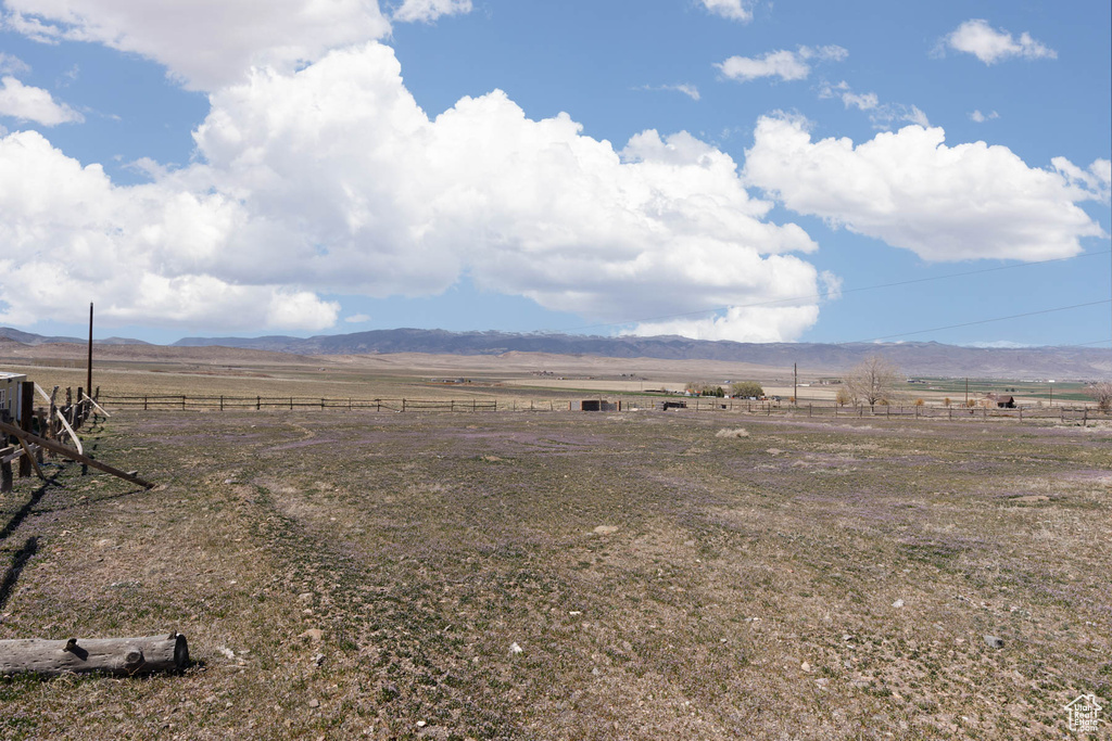 View of mountain feature with a rural view