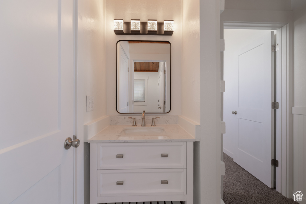 Bathroom featuring vanity