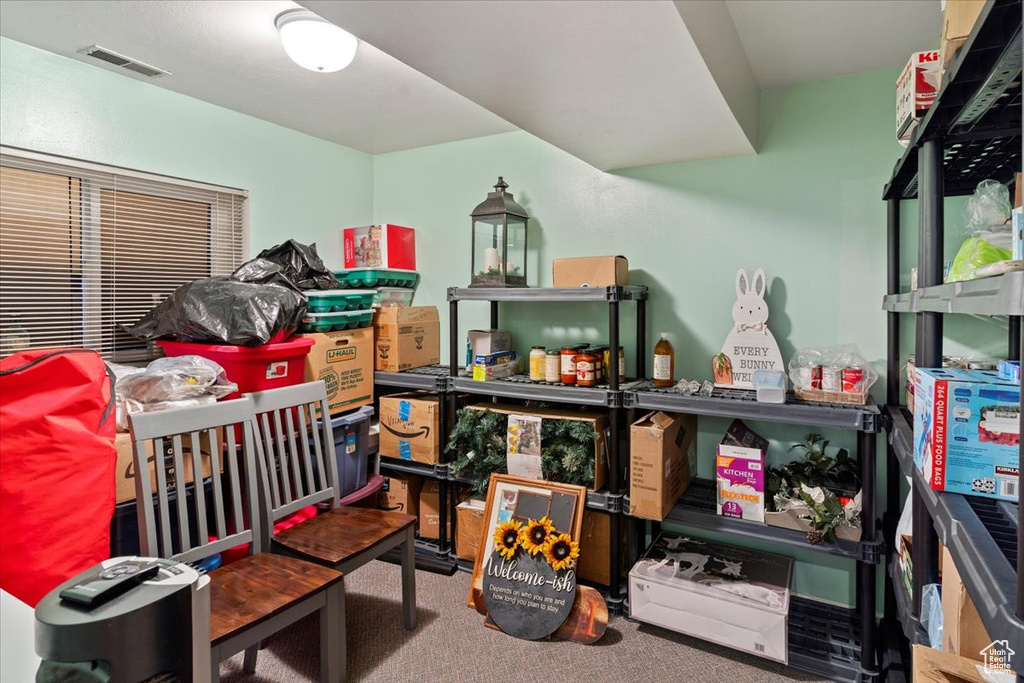 Storage room with visible vents