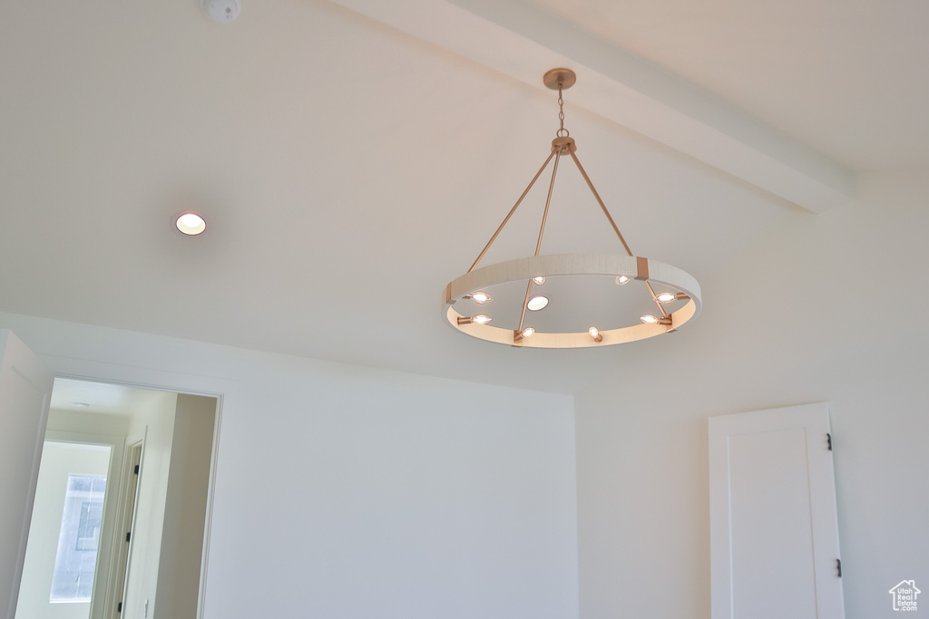Detailed view of a chandelier