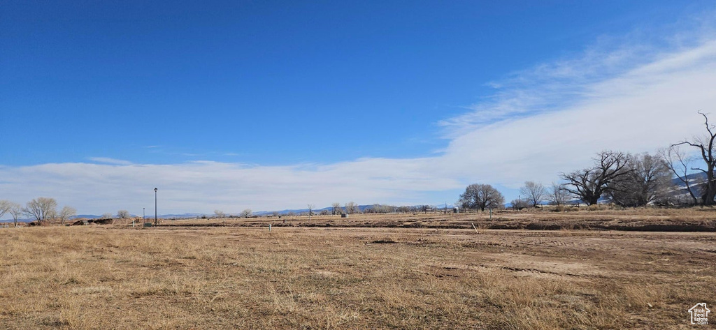 View of yard with a rural view