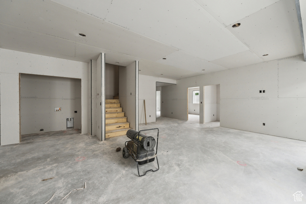 Basement with stairway