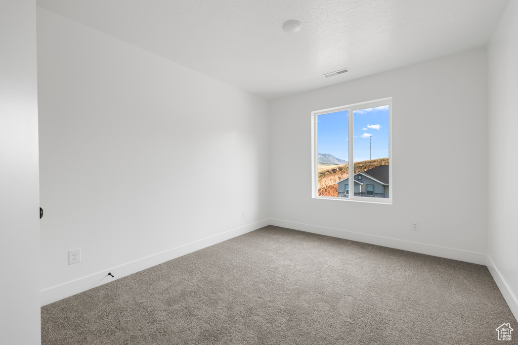 Unfurnished room with carpet flooring