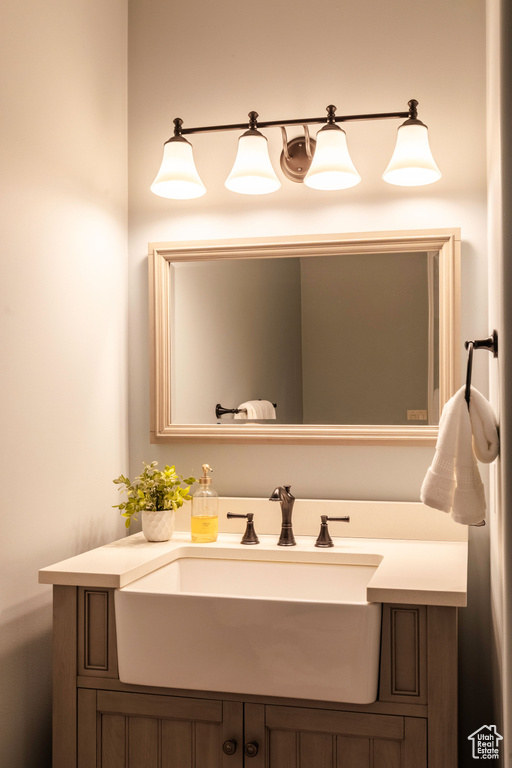 Bathroom featuring vanity