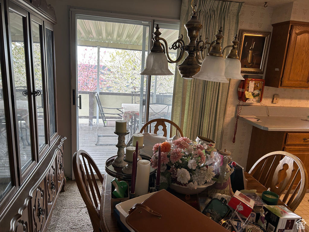 View of dining space