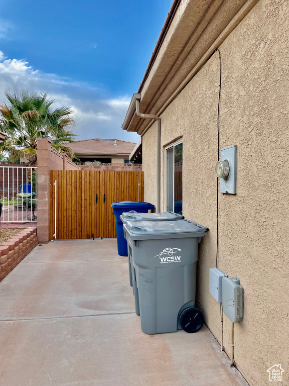 View of patio / terrace featuring fence