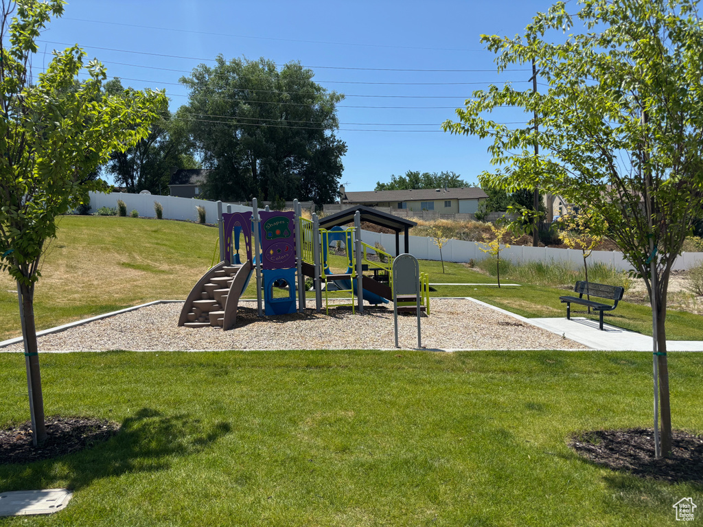 View of community jungle gym