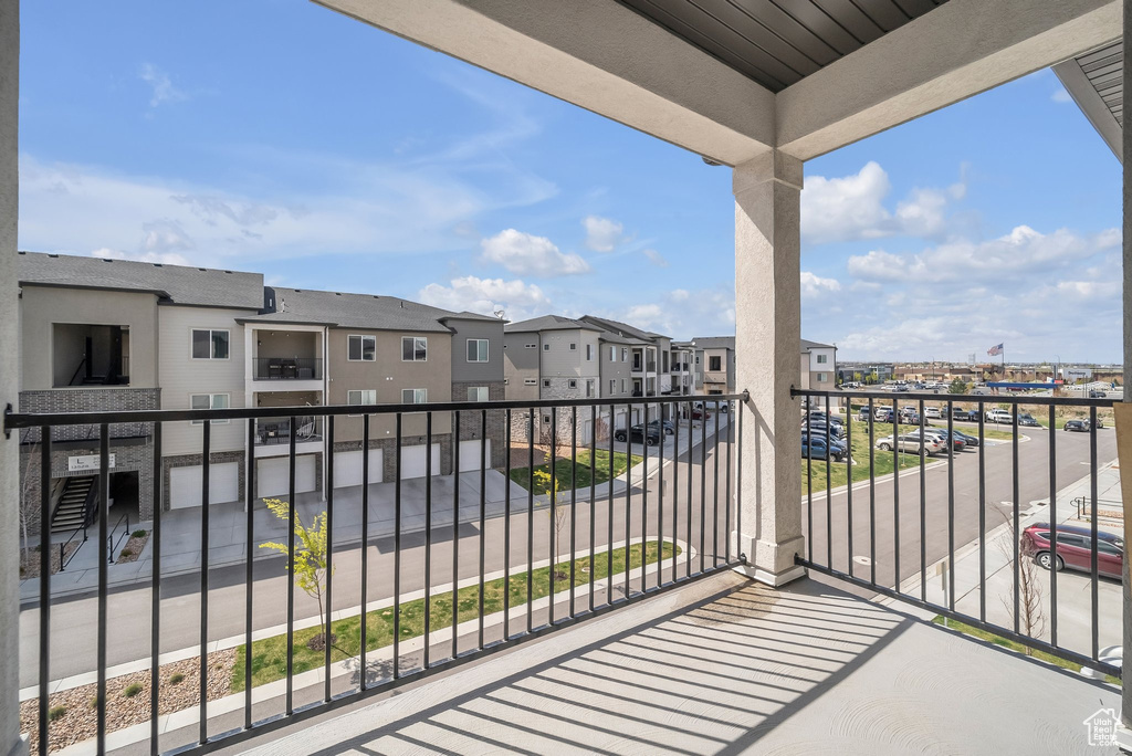 Balcony with a residential view