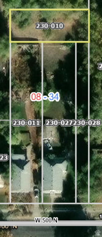 Aerial view of property's location featuring property boundaries highlighted