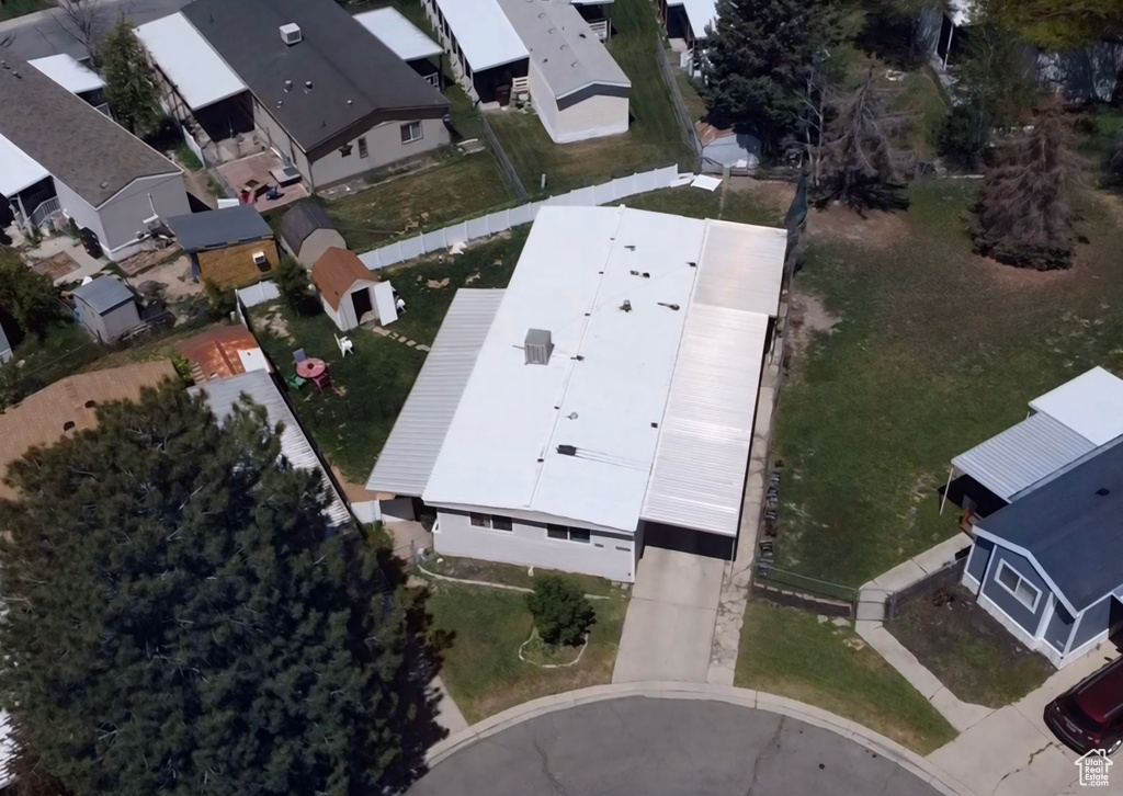 Aerial view featuring a residential view