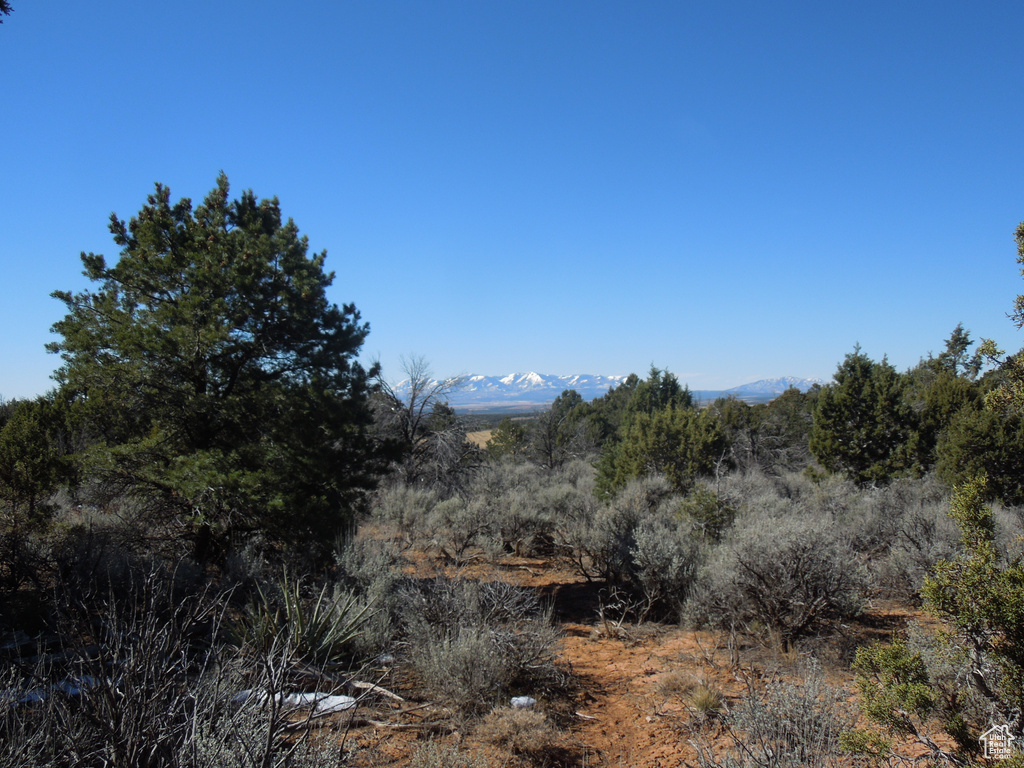 View of landscape with a mountain view