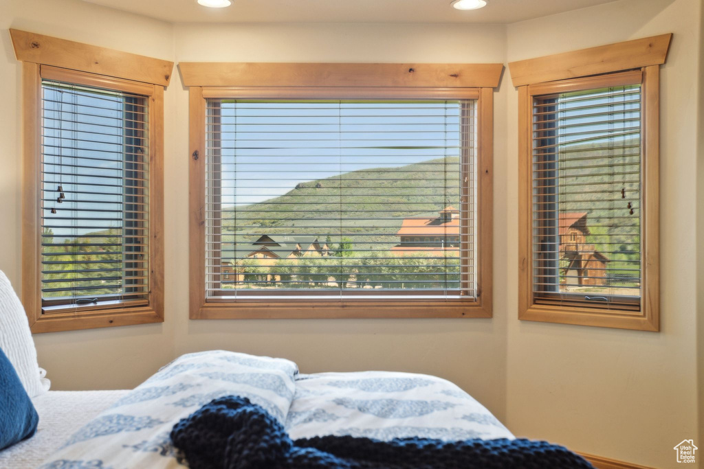 Bedroom with recessed lighting