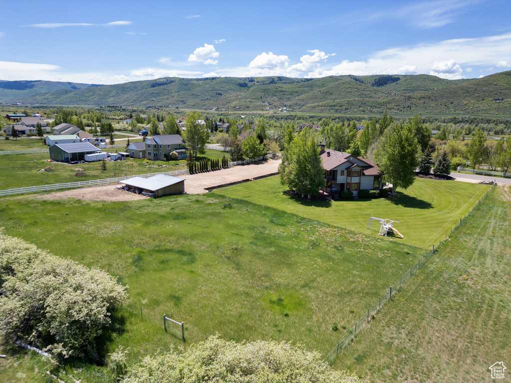 View of rural area with a mountainous background