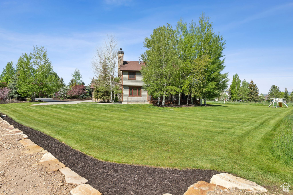 View of green lawn