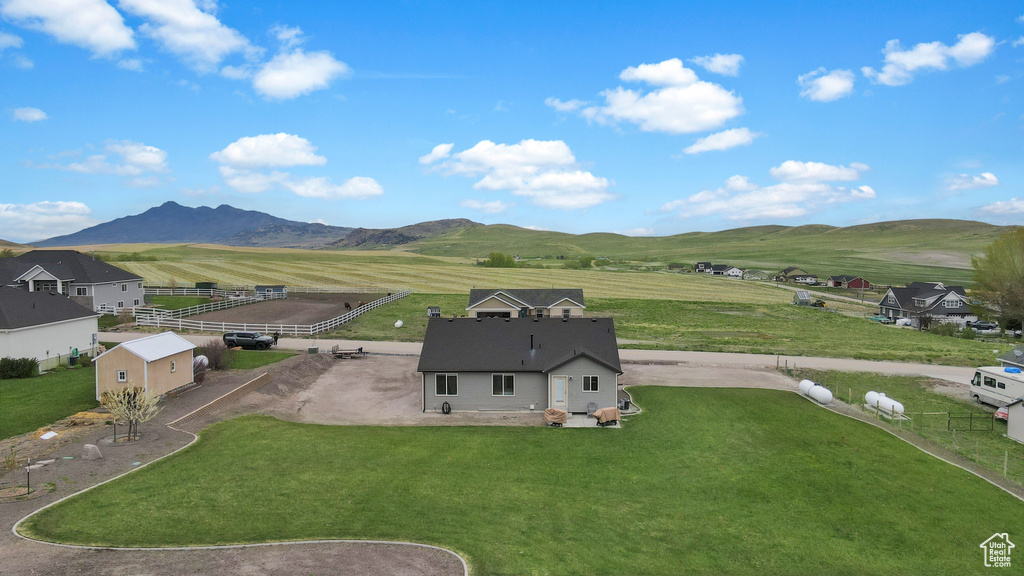 Property view of mountains featuring a rural view