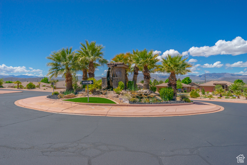 Exterior space with a mountain view