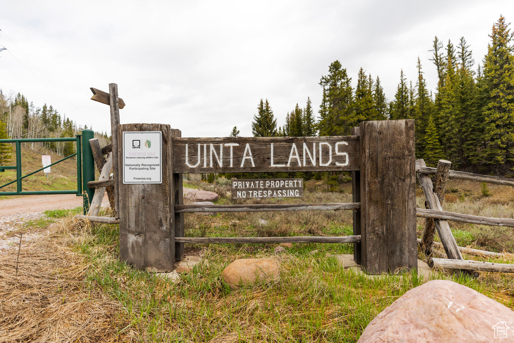 View of community sign