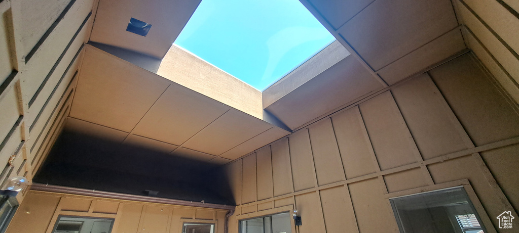 Exterior details featuring board and batten siding
