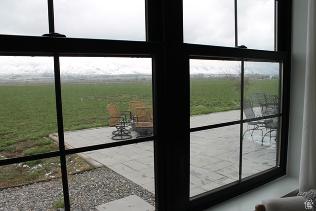 Interior details featuring a rural view