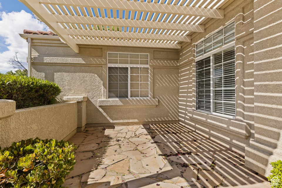 View of patio / terrace with a pergola