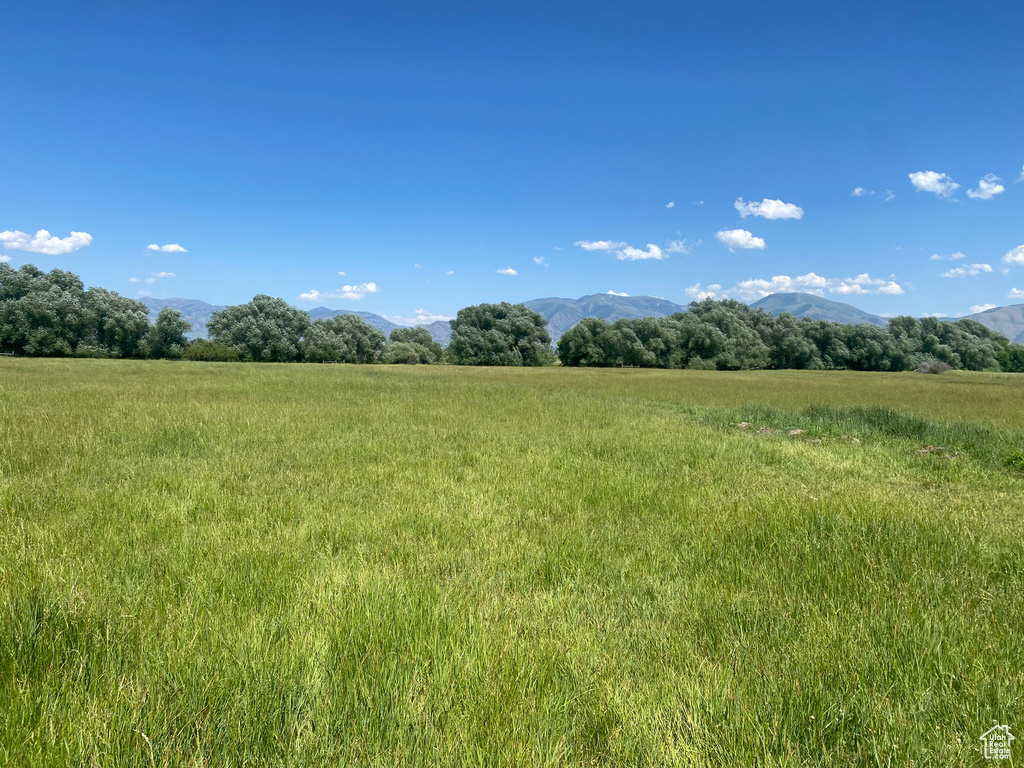 Mountain view with rural landscape