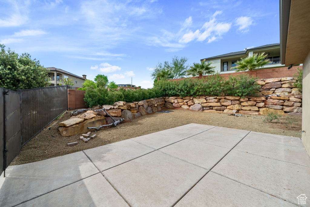 View of patio / terrace featuring fence