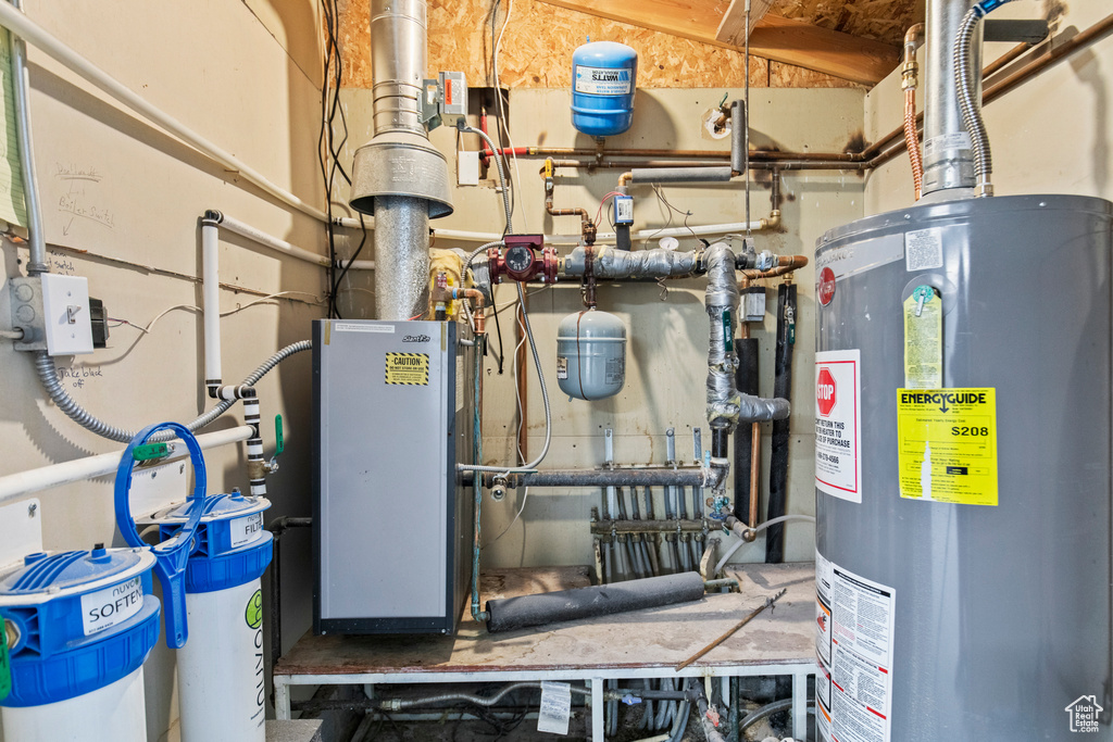 Utility room with water heater