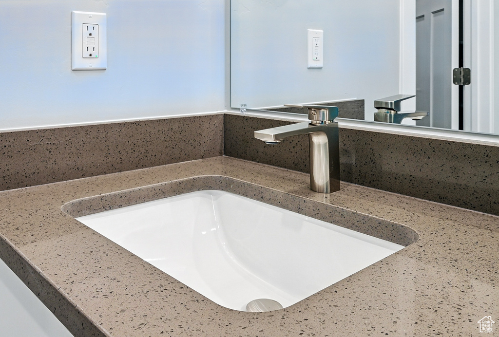 Bathroom view of a sink