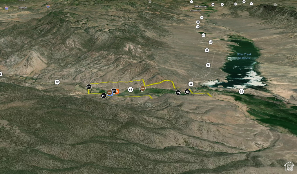 Aerial view of property's location