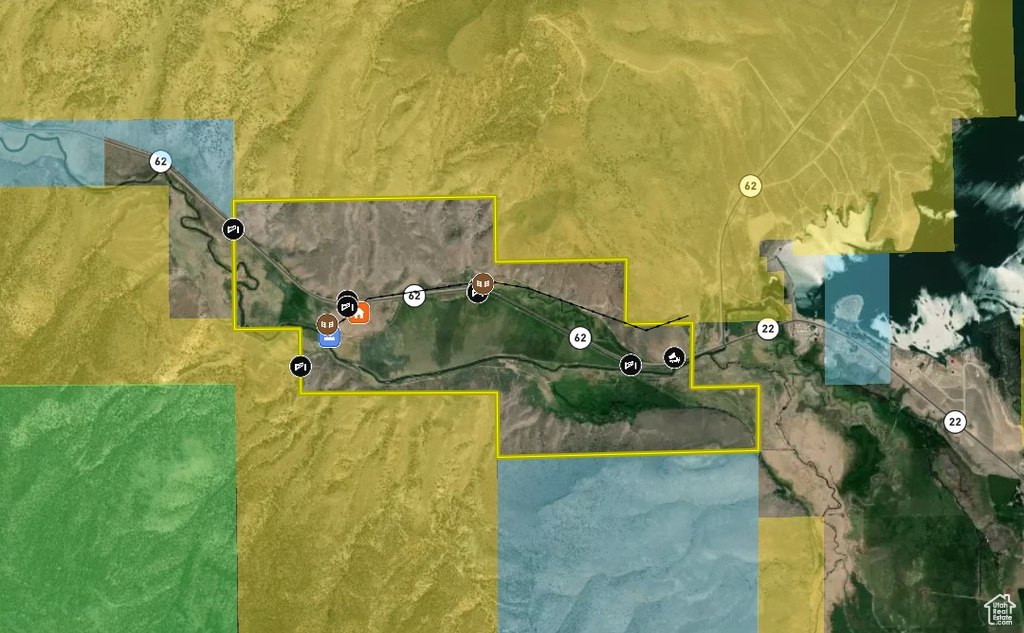 Map / location of property area with property boundaries highlighted