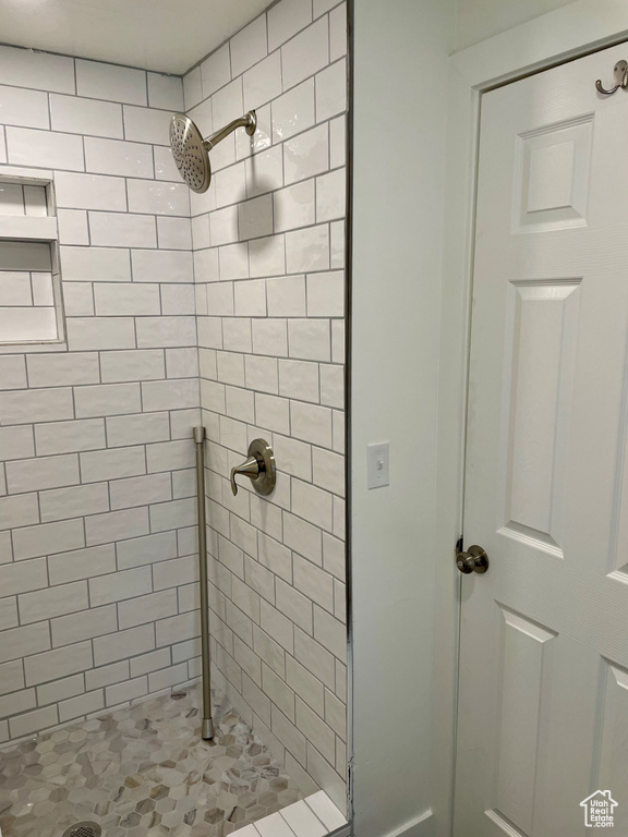 Bathroom featuring a stall shower