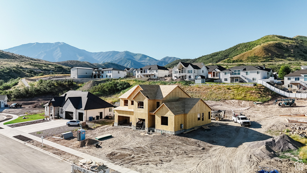 Mountain view with nearby suburban area