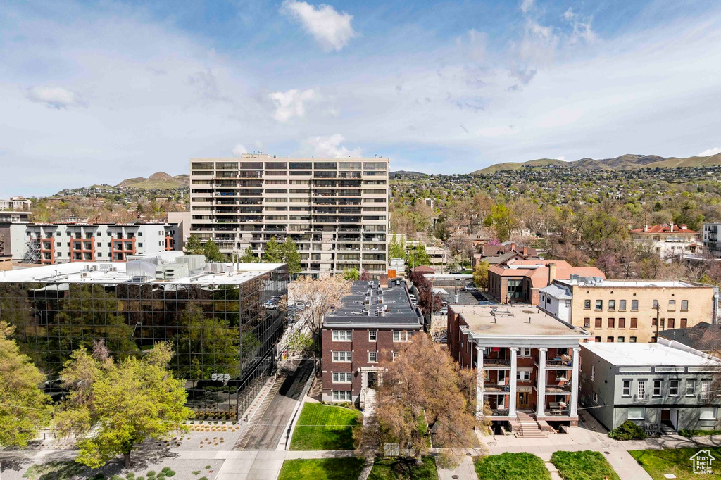 Exterior space featuring a mountain view