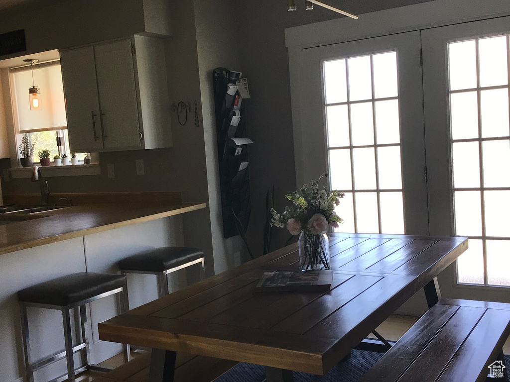 Dining area featuring a healthy amount of sunlight
