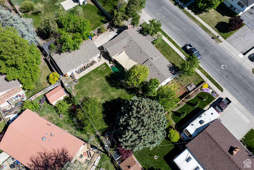 Drone / aerial view with a residential view