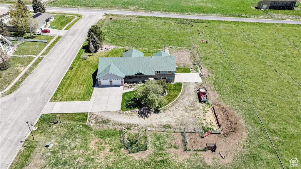 View from above of property