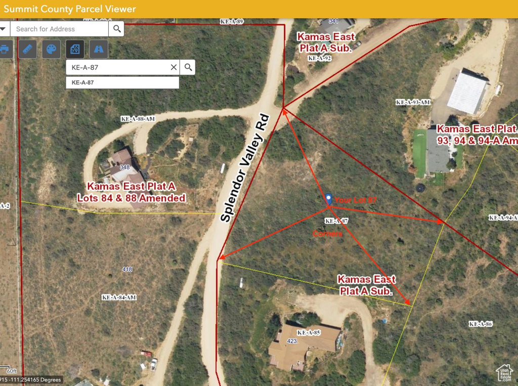 Map of property location featuring property parcel outlined
