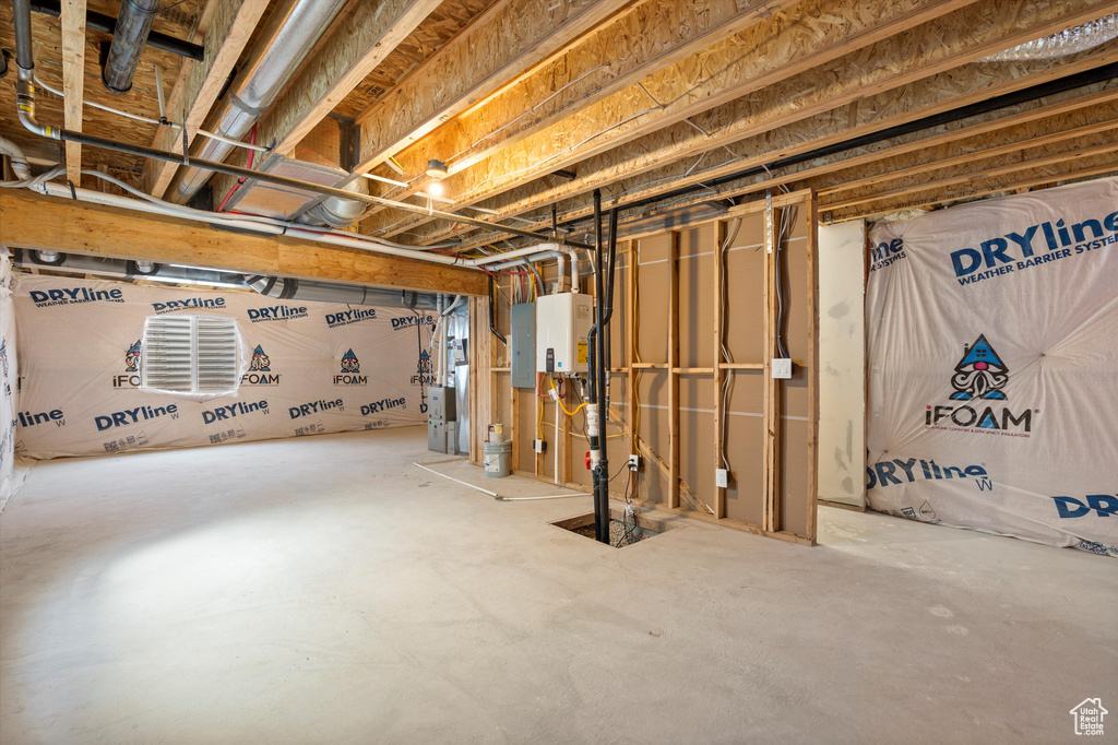 View of unfinished below grade area