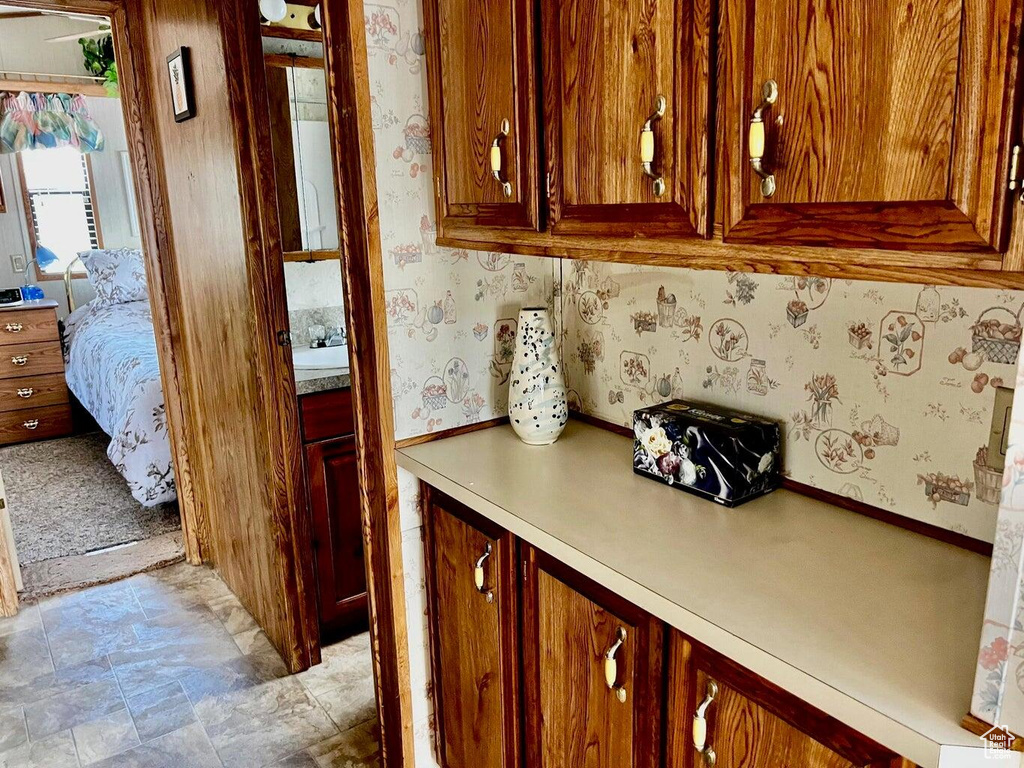 Details with wallpapered walls