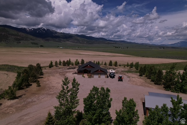 Bird's eye view with a rural view and a mountain view
