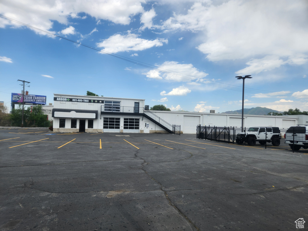 View of uncovered parking lot