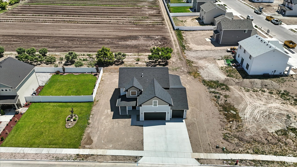 Aerial view of residential area